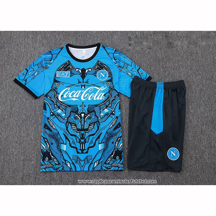 Fato de Treino Naples 2025-2026 Manga Curta Azul - Calcas Curta